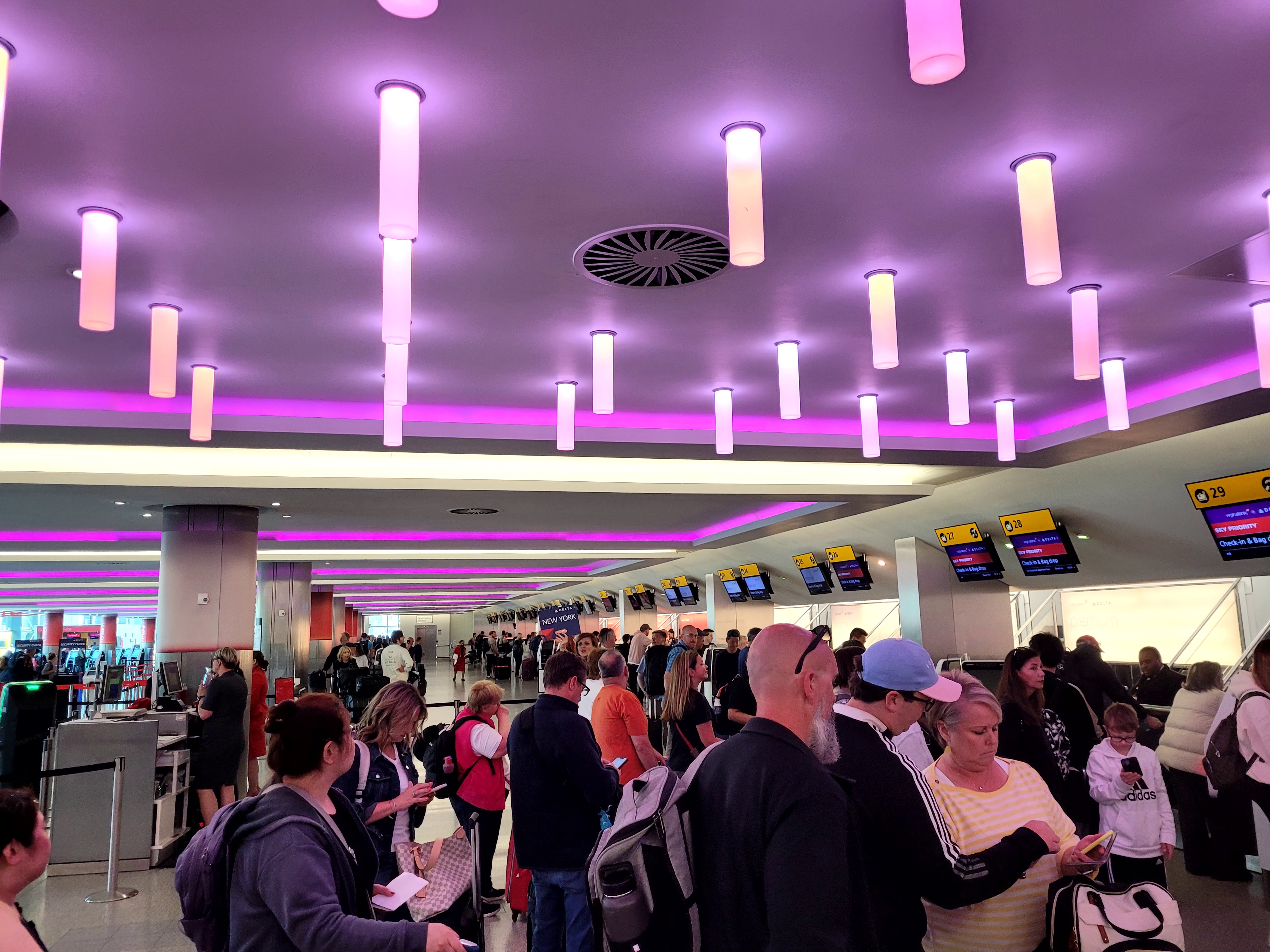 Even busier across the Virgin check in - Heathrow rush-hour