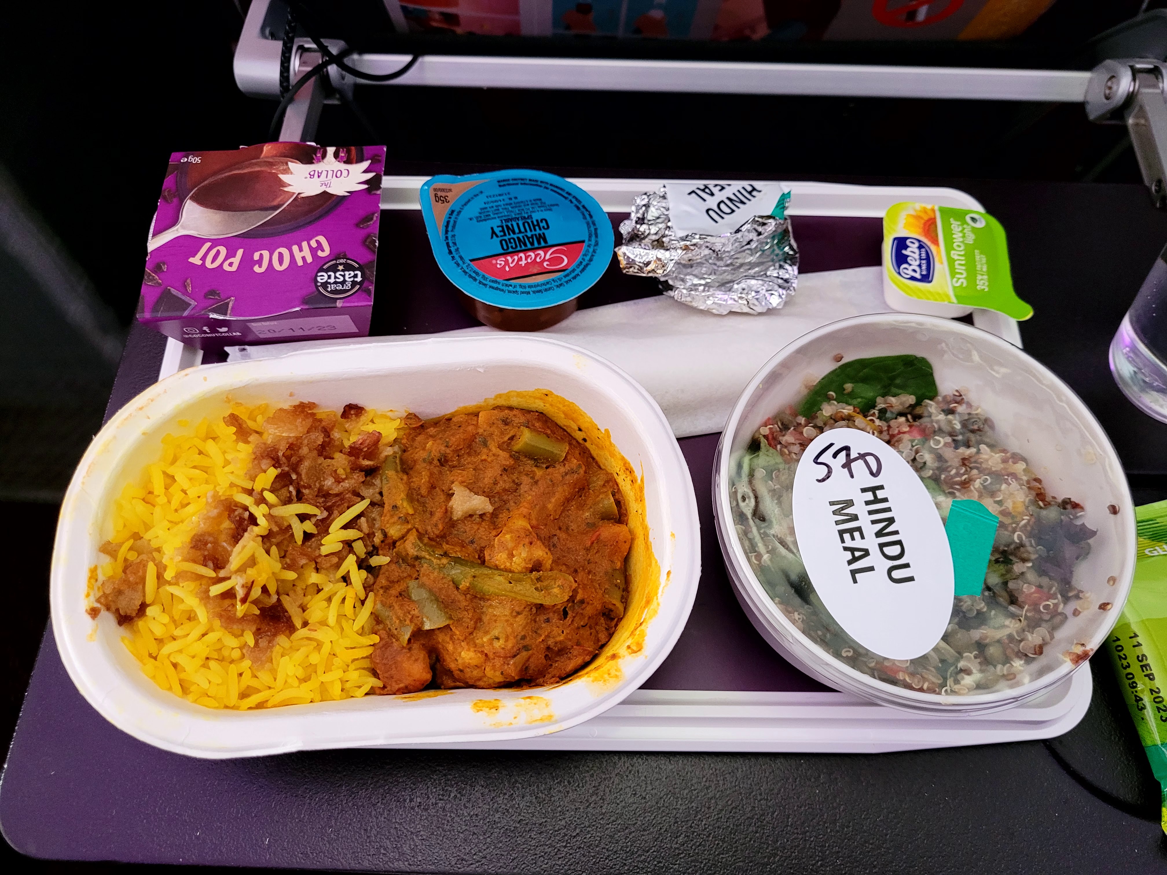 In-flight food